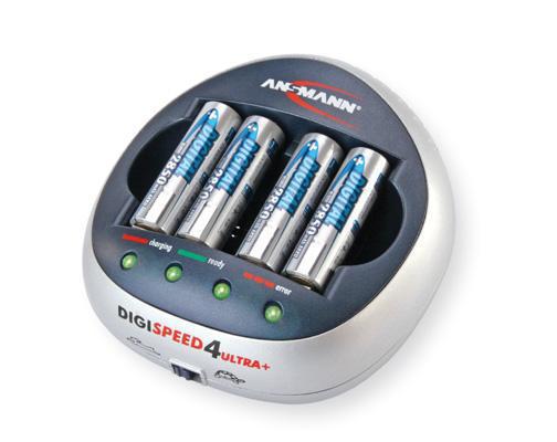Зарядное устройство с аккумуляторами ANSMANN DIGI-SPEED 4 ultra+/2850 BL1 5707153 (фото, вид 1)