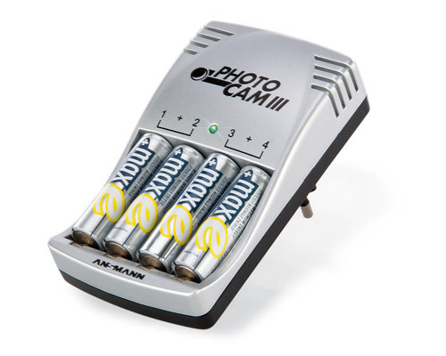 Зарядное устройство с аккумуляторами ANSMANN PHOTO CAM III/2850 5007093 BL1 P2-GV-CF+4MH2850AA (фото, вид 2)