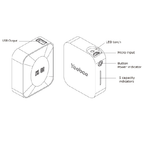    Power bank 4,400mAh Magic cube YB-627  (,  4)