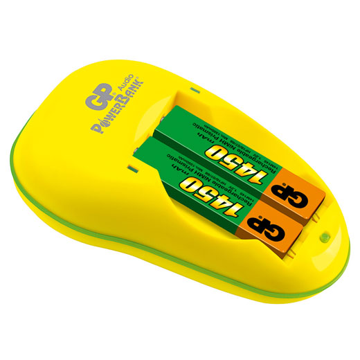 Зарядное устройство GP PowerBank Audio c 2-мя аккумуляторами Stick 1450 mAh (аналог Sony NH-14WM, iRiver 14M) GP PB12GS145-C2 (вид 1) Зарядное устройство GP PowerBank Audio c 2-мя аккумуляторами Stick 1450 mAh (аналог Sony NH-14WM, iRiver 14M) GP PB12GS145-C2 (фото, вид 1)