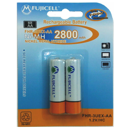  Fujicell NiMH Rechargeable AA 2800mAh bl2 FHR-3UEX-AA