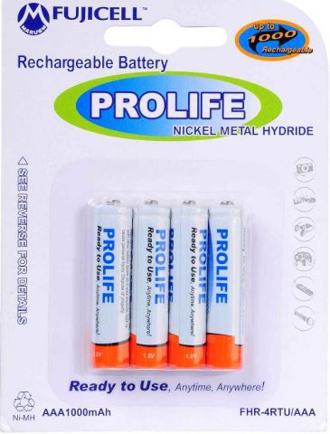   FujiCell PROLIFE Ni-MH AAA 1000mAh    ()