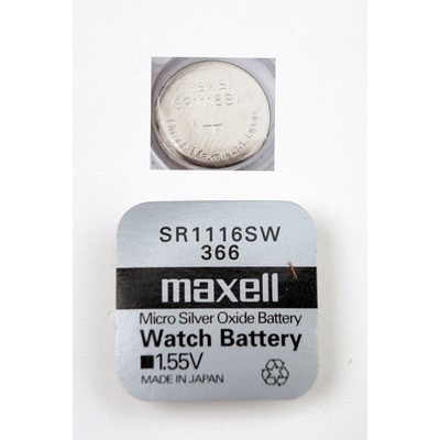 Батарейка серебряно-цинковая часовая MAXELL SR1116SW 366