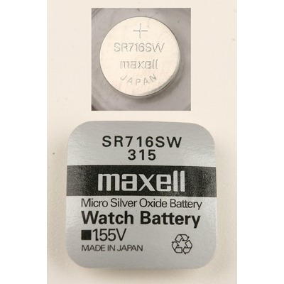 Батарейка серебряно-цинковая часовая MAXELL SR716SW 315