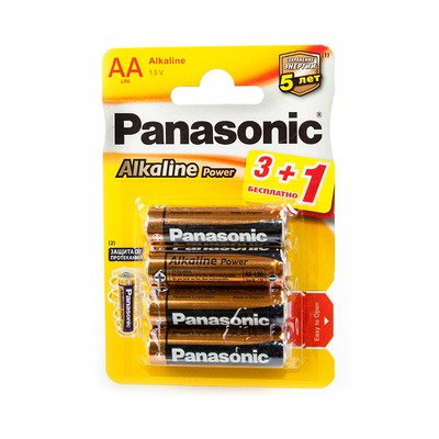     Panasonic Alkaline Power LR6APB/4BP 3+1F RU LR6 3+1 BL4