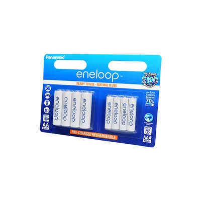   Panasonic eneloop BK-KJMCCE44E 750mAh AAA + 1900mAh AA BL8