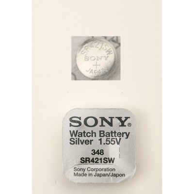 Батарейка серебряно-цинковая часовая SONY SR421SW 348
