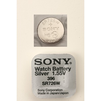 Батарейка серебряно-цинковая часовая SONY SR726W 396