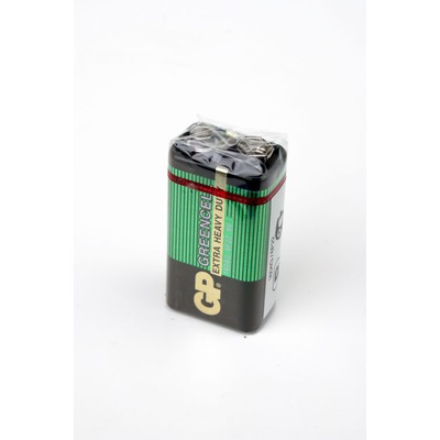 Батарейка бытовая стандартных типоразмеров GP Greencell 1604G/6F22 SR1, в упак 10 шт