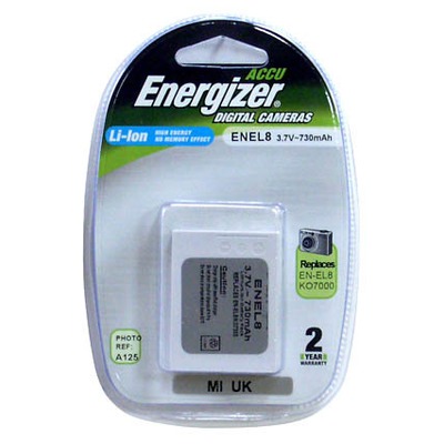 Аккумулятор для фото и видеокамер Energizer ENEL8 (NIKON EN-EL8) цифр.ф/ап BL1 N/Li730/3.7V