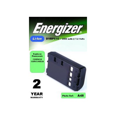      Energizer DVBP610 (Panasonic CGR-V610) / BL P/Li2000/7.2V