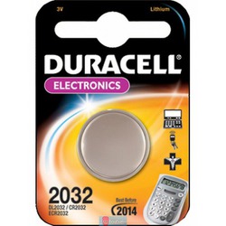 Батарейка дисковая литиевая DURACELL CR2032 BL1