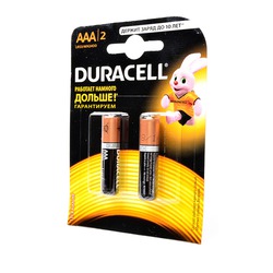 Батарейка бытовая стандартных типоразмеров DURACELL LR03 BL2