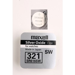 Батарейка серебряно-цинковая часовая MAXELL SR616SW 321
