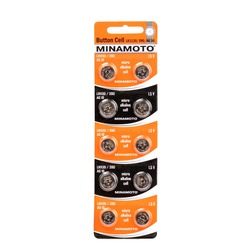 Батарейка алкалиновая часовая MINAMOTO Button Cell AG10 BL10