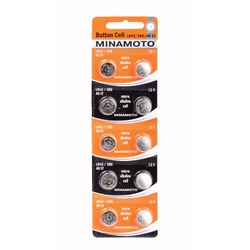 Батарейка алкалиновая часовая MINAMOTO Button Cell AG12 BL10