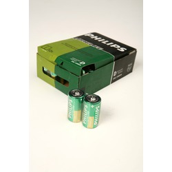 Батарейка бытовая стандартных типоразмеров PHILIPS LONGLIFE R20 SR2, в упак 24 шт