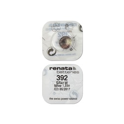 Батарейка серебряно-цинковая часовая RENATA SR41W 392, в упак 10 шт