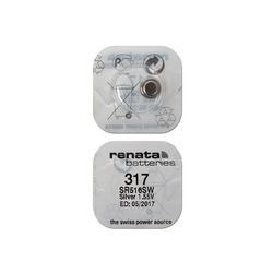 Батарейка серебряно-цинковая часовая RENATA SR516SW 317, в упак 10 шт