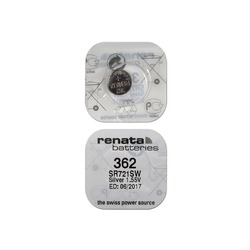 Батарейка серебряно-цинковая часовая RENATA SR721SW 362, в упак 10 шт