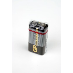 Батарейка бытовая стандартных типоразмеров GP Supercell 1604S/6F22 SR1, в упак 10 шт
